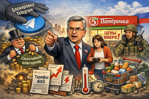 Депутат Сергей Обухов: Предлагаю правительству вместо замедления &laquo;Телеграма&raquo; замедлить рост тарифов, сверхприбыли олигархов, замедлить рост оплаты ЖКХ и рост цен в &laquo;Пятерочке&raquo;