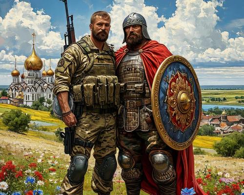 В российской армии служат настоящие богатыри!