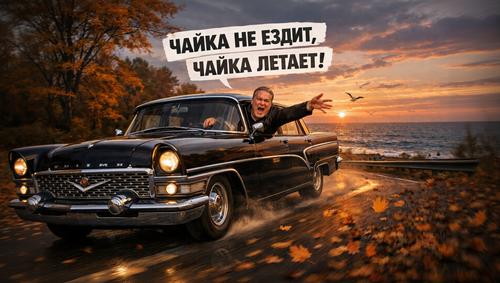 Водитель разогнал старую &laquo;Чайку&raquo; до скорости полета